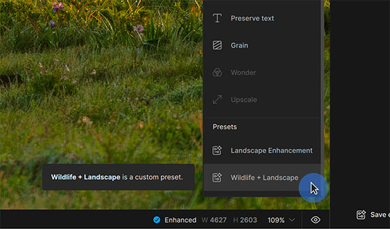 find the preset
