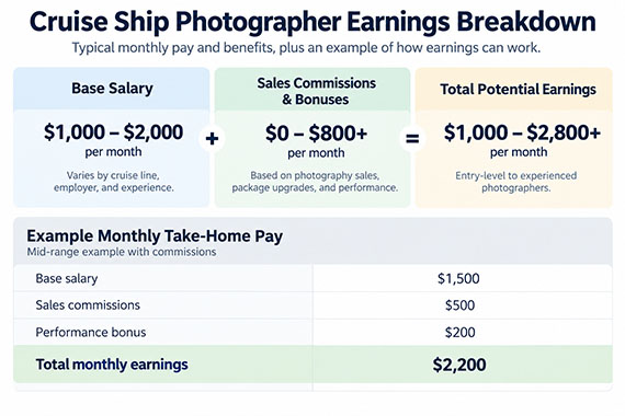 cruise photographer earnings